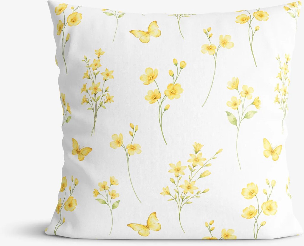 Goldea díszpárnahuzat - sárga rét 40 x 40 cm