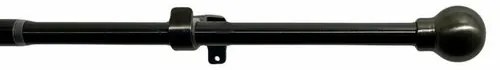 Golyó széthúzható karnis szett 16/19 mm feketenikkel, 200 - 350 cm, gyűrűk nélkül, 200 - 350 cm