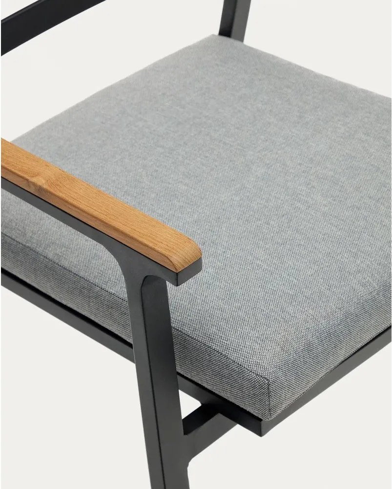 Fekete fém kerti szék Bona – Kave Home