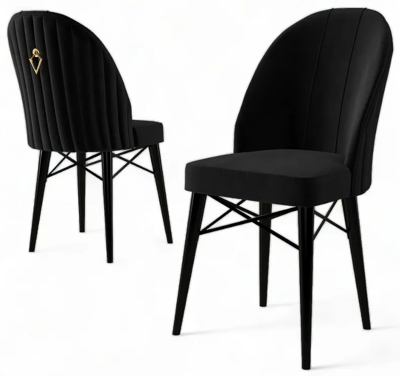 Ritim Black and Black étkezőszék szett, 6 db