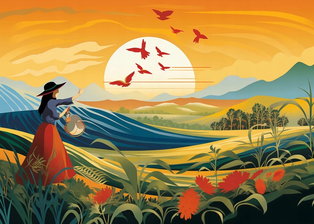 Poszter 70x50cm A vidéki élet egyszerűsége