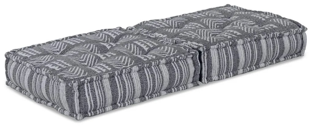 Moduláris Puff Szürke 70x70x36 Szövet