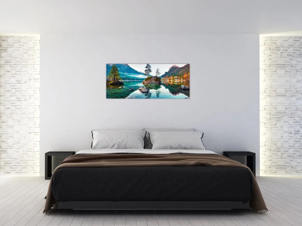 Kép - Lake Hintersee, Bajor - Alpok, Ausztria (120x50 cm)