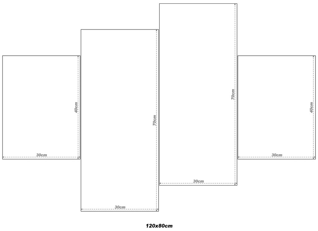 Gario 4 részes vászonkép fotóból Méret: 100 x 70 cm