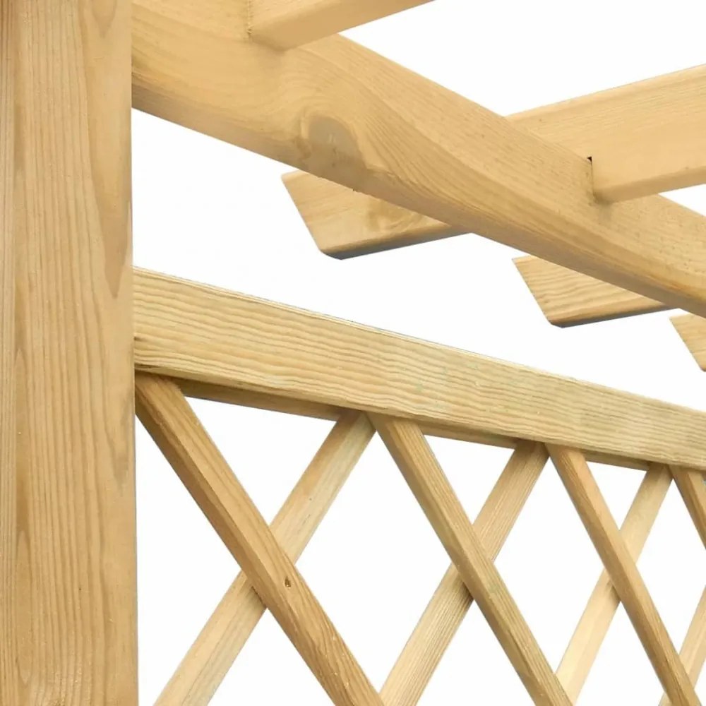 fa virágtartó pergola 162 x 56 x 204 cm