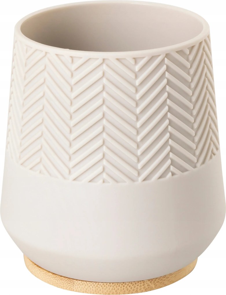 Fürdőszobai fogkefetartó bögre Bézs Krém Bambusz Hermosa