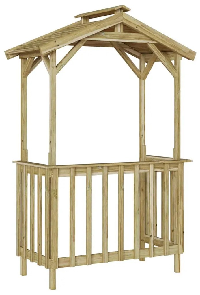 Grillsátor Barna 133.5 x 63 x 200 cm Impregnál szőke fenyő