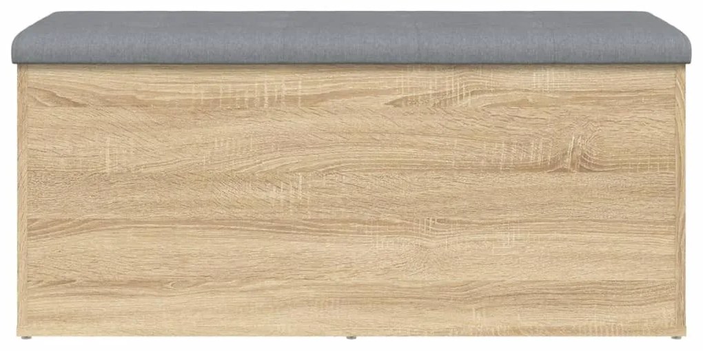 sonoma tölgy színű szerelt fa tárolópad 102 x 42 x 45 cm