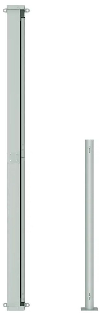 fekete behúzható oldalsó terasznapellenző 180 x 500 cm