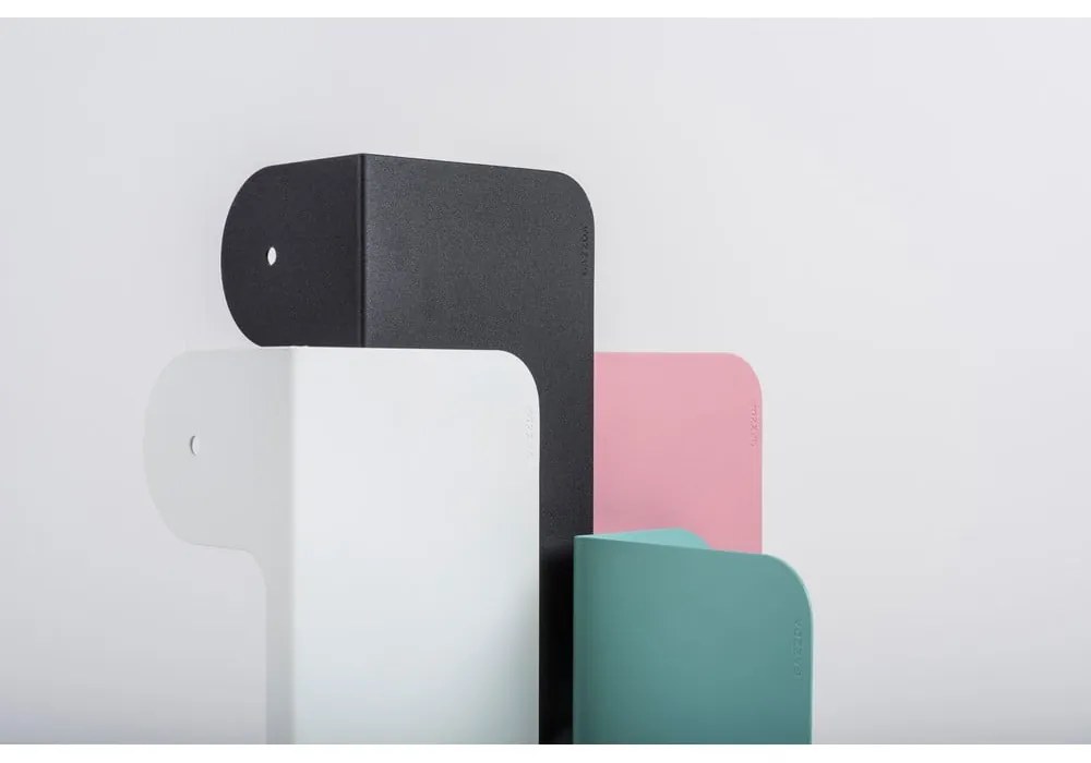 Hook rózsaszín fali polc 2 akasztóval, hossz 60 cm - Gazzda