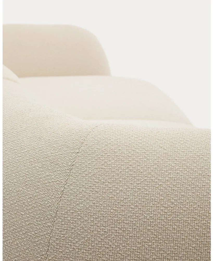 Krémszínű zsenília sarokkanapé (bal oldali-heverő résszel) Martina – Kave Home