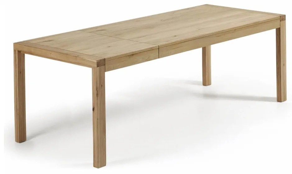 Bővíthető étkezőasztal hosszabbító asztallappal tölgyfa dekorral 100x200 cm Briva – Kave Home