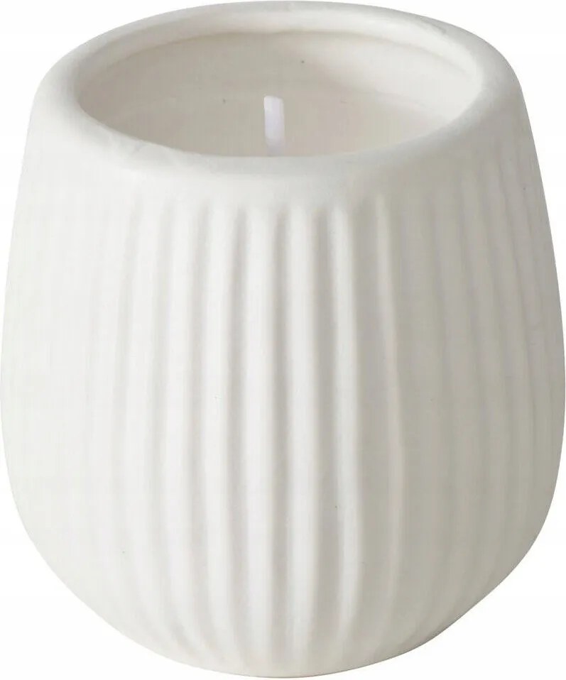 Dekorációs Gyertya Porcelán Tartályban Ø 7 cm Fehér