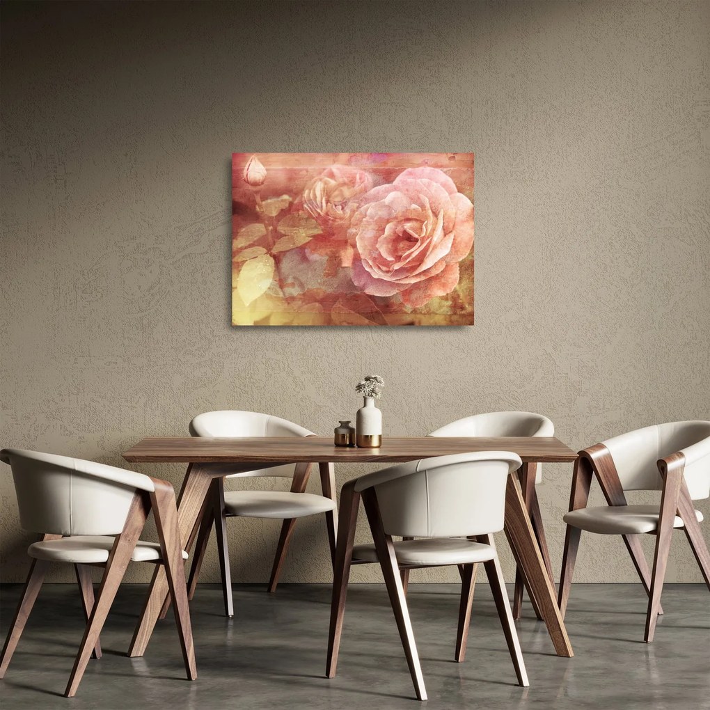 Rózsák képe (üvegen) (70x50 cm)