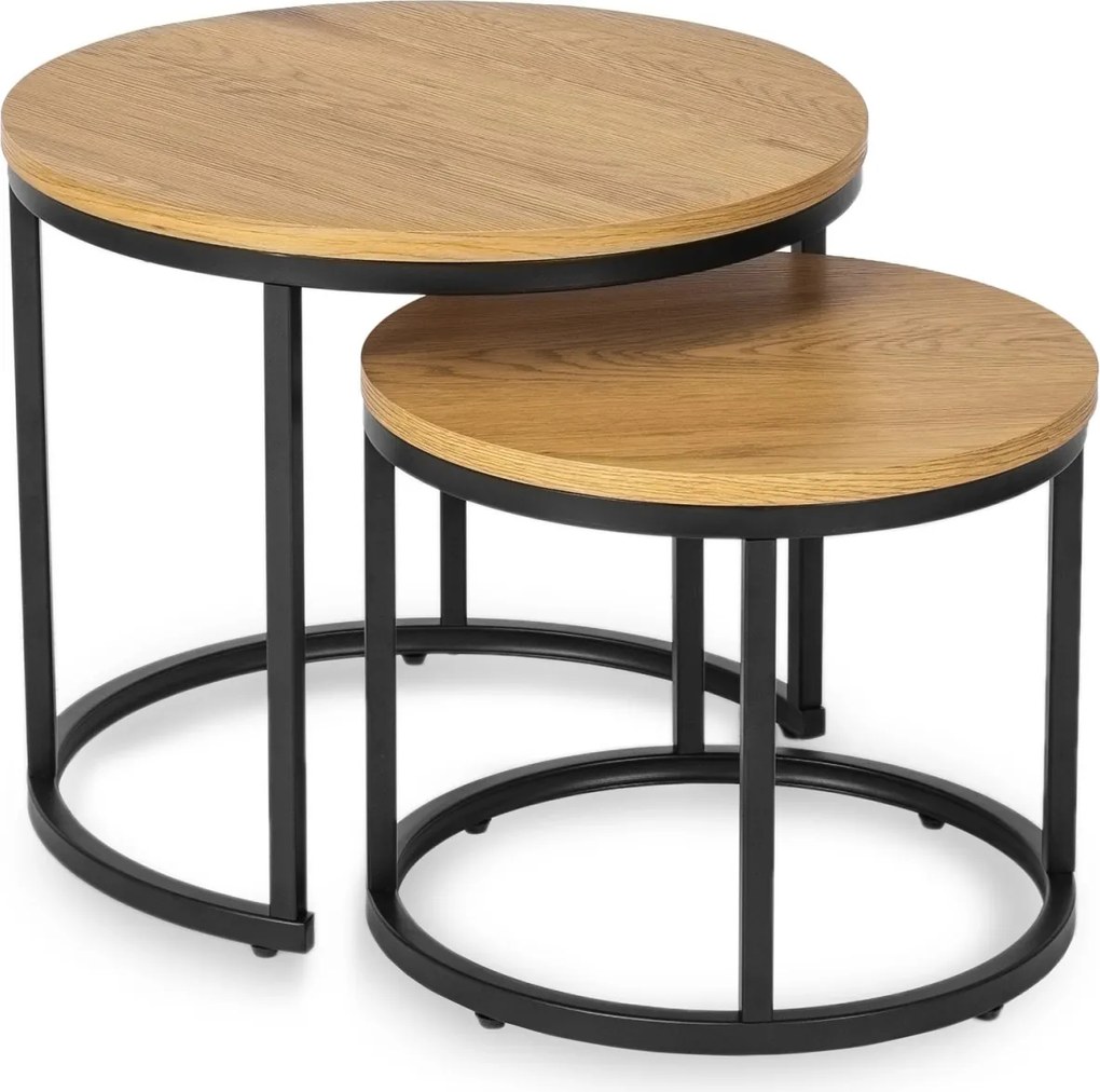 Dohányzóasztal szett arany tölgy színben DELIA