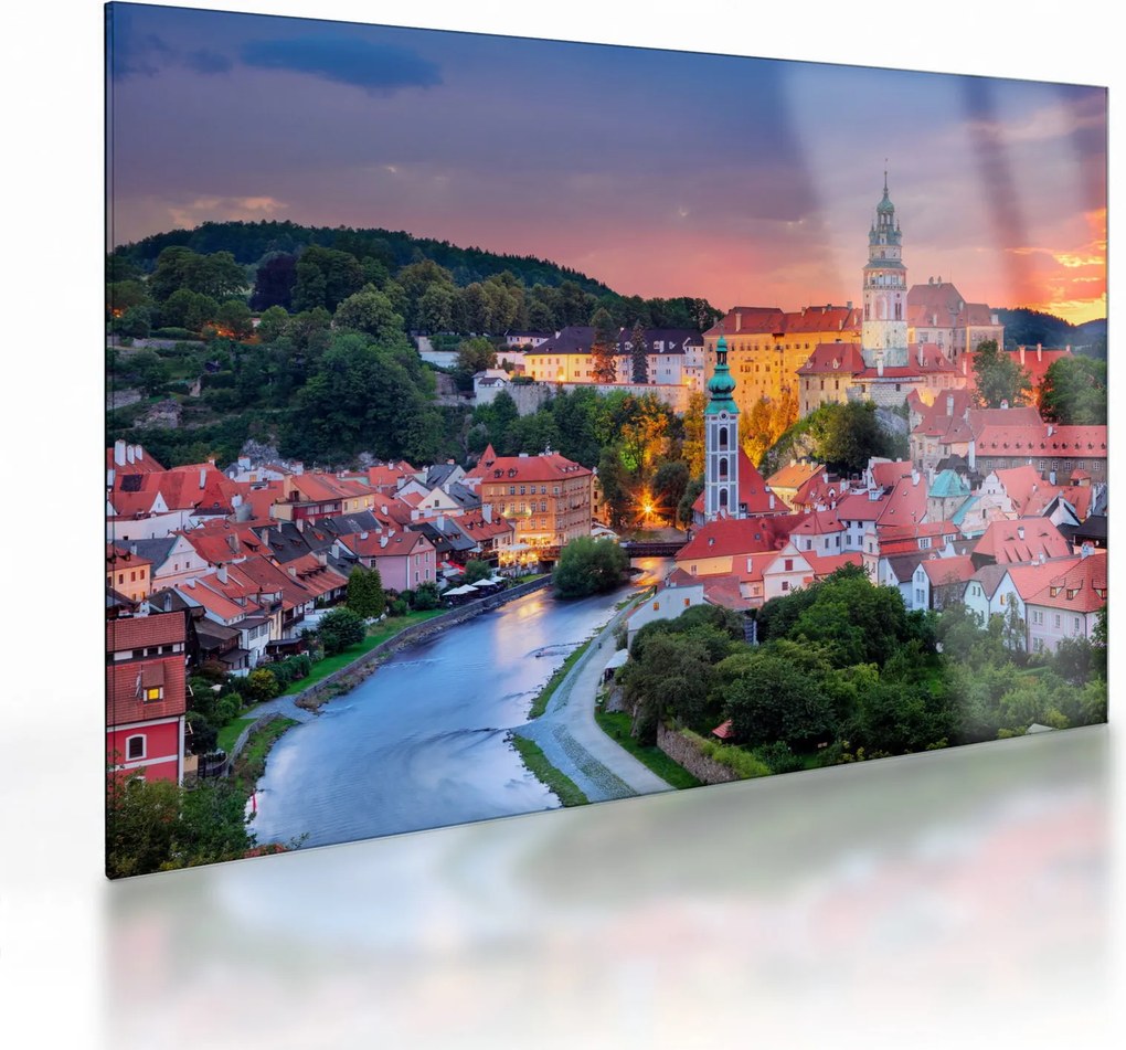 Kép - Český Krumlov (üvegen) (70x50 cm)
