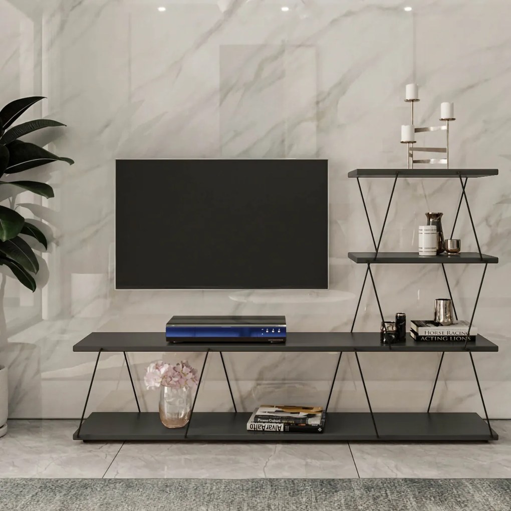 Ilgaz Anthracite TV asztal