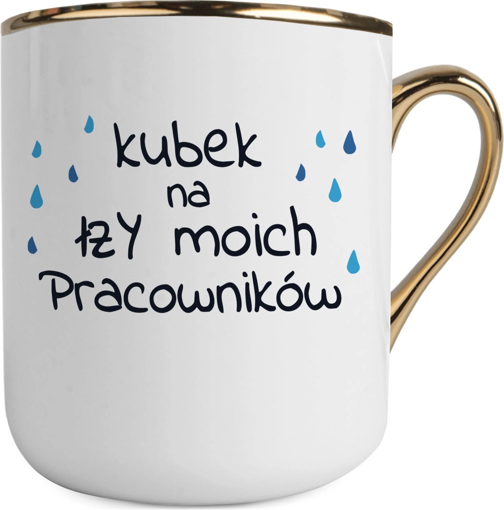 Fehér-arany Bögre Az Alkalmazottaim Könnyeihez Vicces Ajándék A Főnöknek
