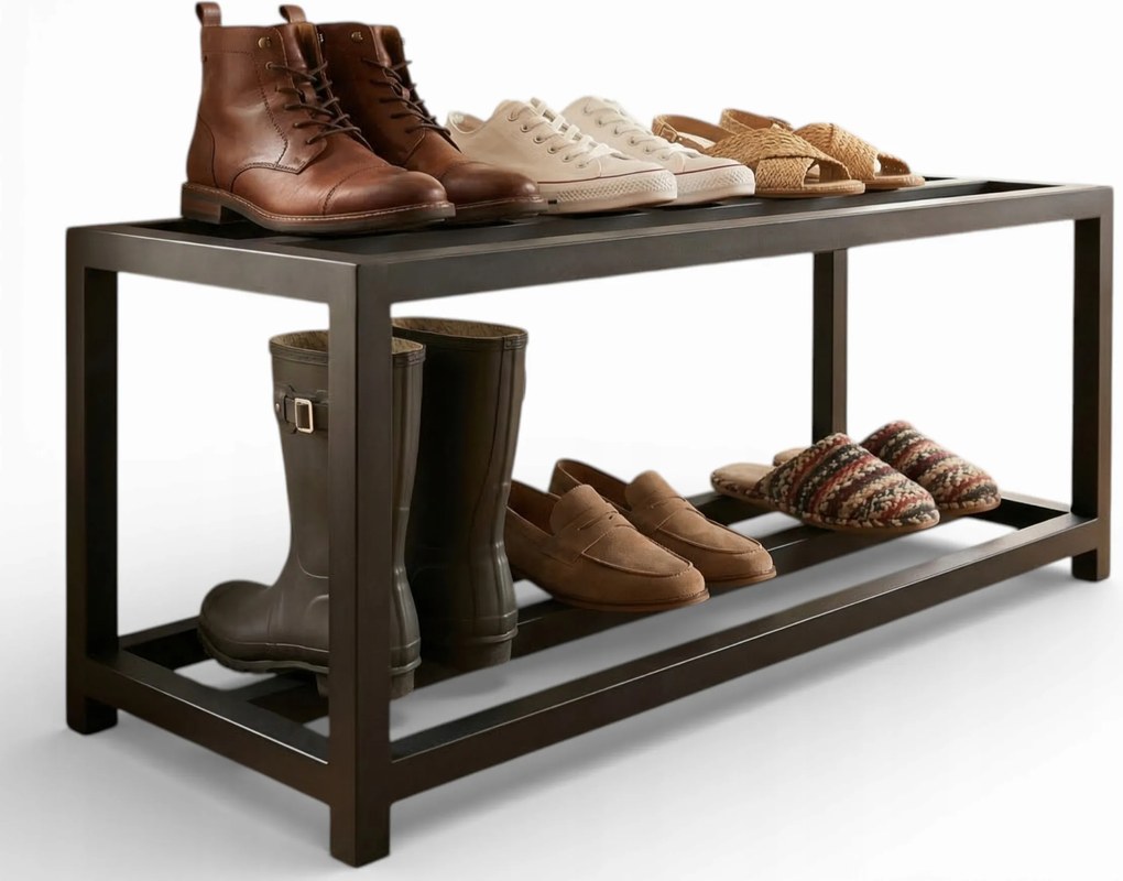 Állvány Szekrény Cipőtartó polc dupla Loft ipari rendszerező 80cm