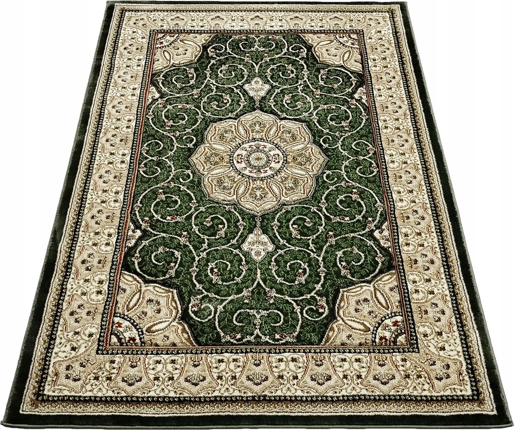 Szőnyeg 140x190 Klasszikus Hagyományos Vastag Zöld