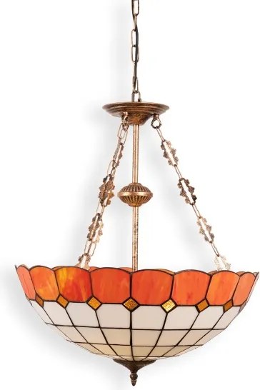 Brilagi - Tiffany vitrázs csillár láncon SIENNA 3xE27/60W/230V átm. 50 cm