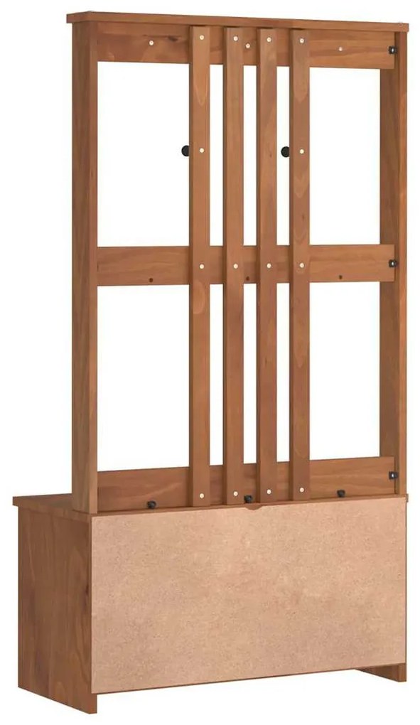 SANDNES tömör fenyőfa előszobafa 87x40x159,5 cm