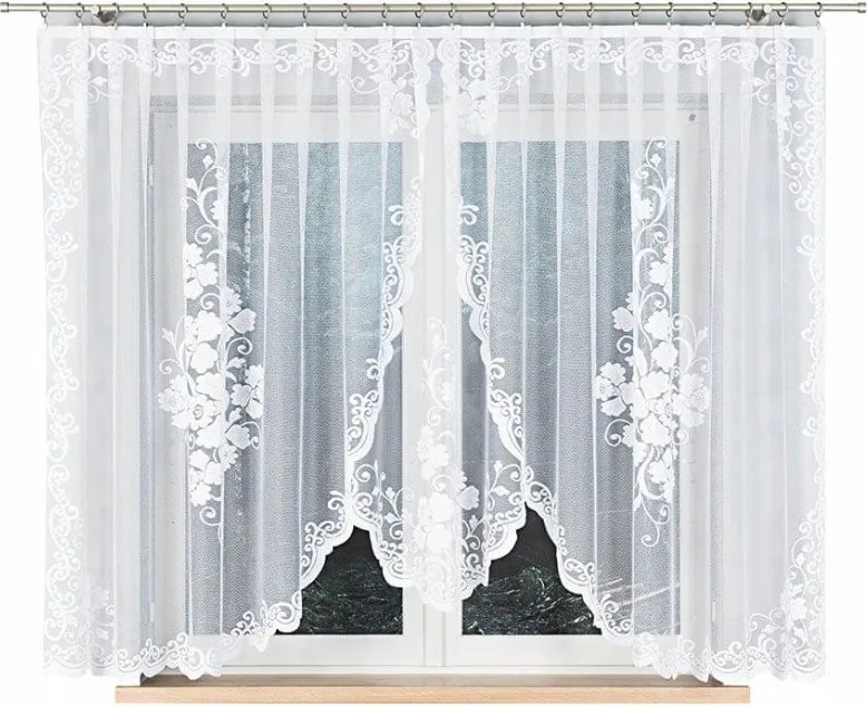 Kész függönyök a konyhába függöny a szobába fehér 400x160cm Fukszia