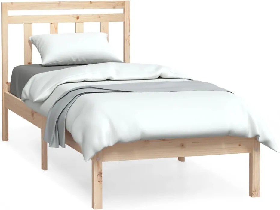 vidaXL tömör fa ágykeret 75 x 190 cm (Small Single)