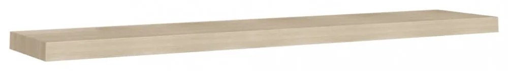 4 db tölgyszínű MDF lebegő fali polc 120 x 23,5 x 3,8 cm