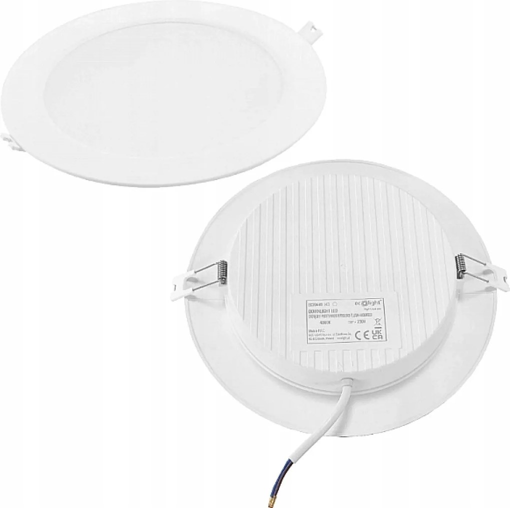 Süllyesztett Led Panel 18W Semleges 4000K Ecolight 1980LM Fehér Kör