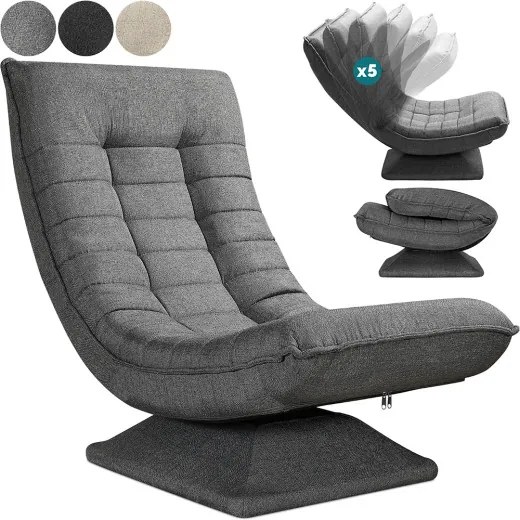 Casaria® Relaxációs fotel - szürke