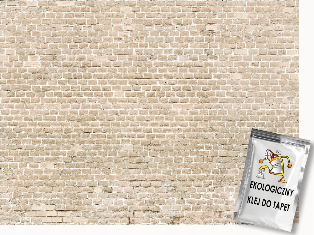 Fotótapéta Flizelina Fal Világos Tégla Szerkezet Utánzat 250x175 ragasztó
