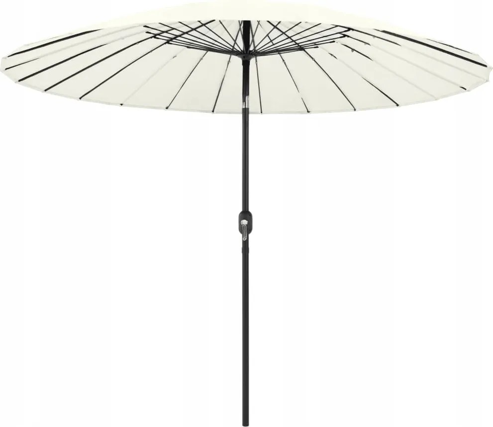 Kerti Napernyő alumínium oszlopon, 270 cm, homokszínű