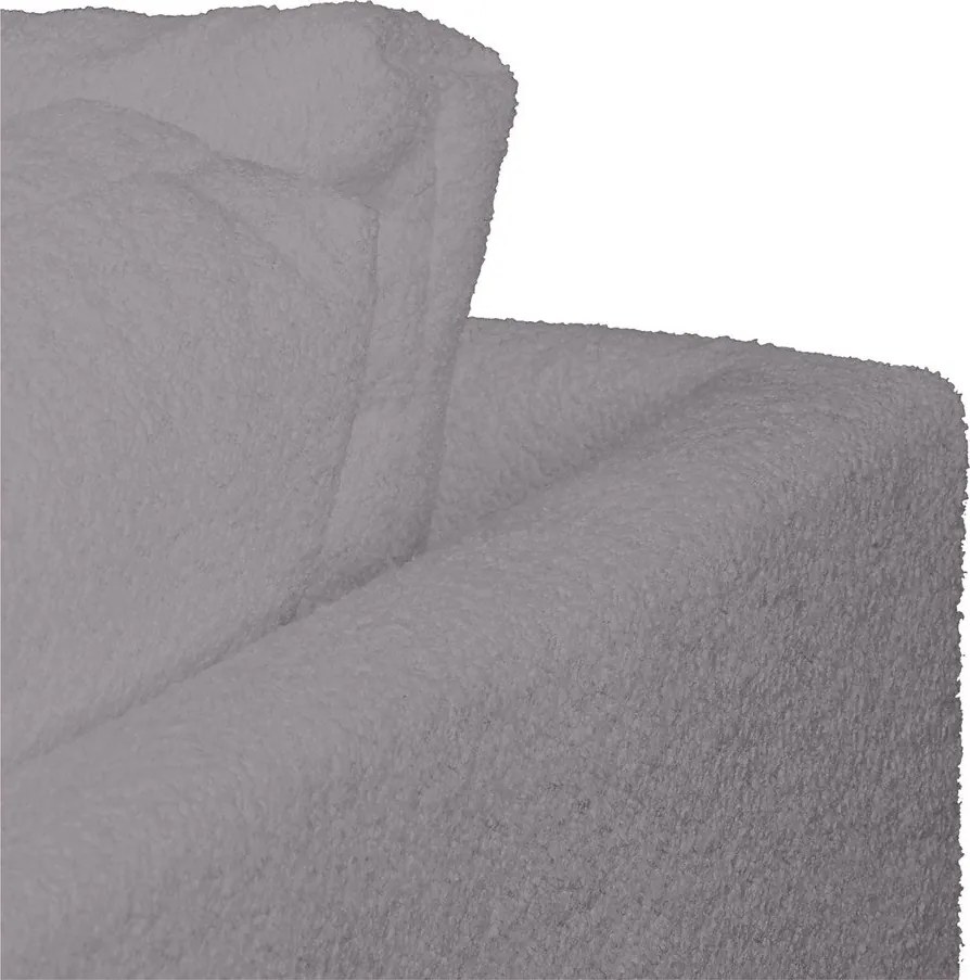 Sötétszürke buklé sarokkanapé (jobb oldali) Ariella – Ropez