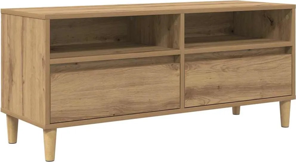 vidaXL TV szekrény fiókkal Artisan tölgy 100 x 34,5 x 44,5 cm Faanyag