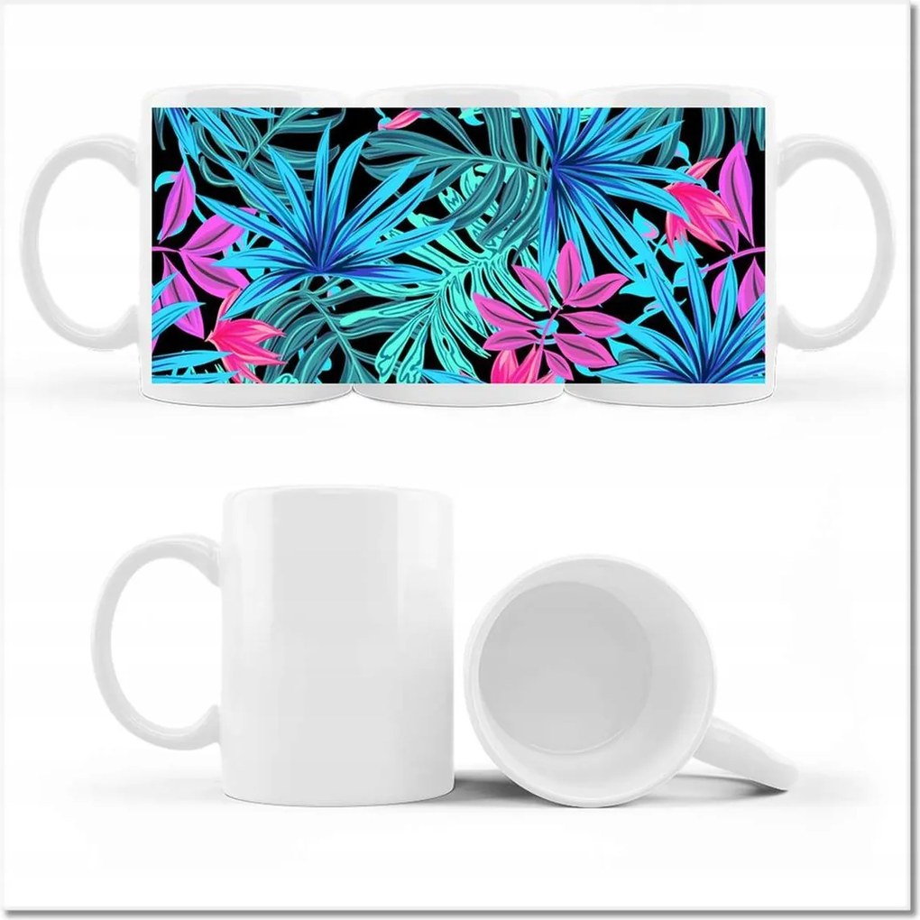 Nyomott mintás bögre Trópusi összeállítás