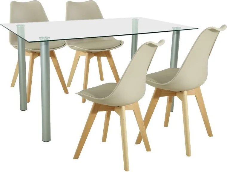 Midori 4+1 étkező garnitúra bézs