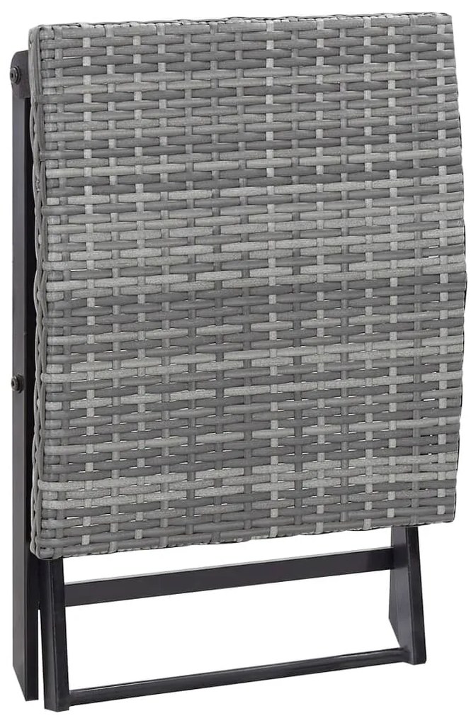 Szürke összecsukható polyrattan ülőke
