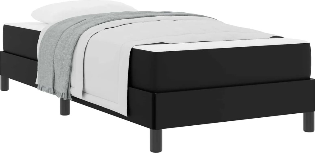 vidaXL Ágykeret matracmal Fekete 90 x 190 cm szövet