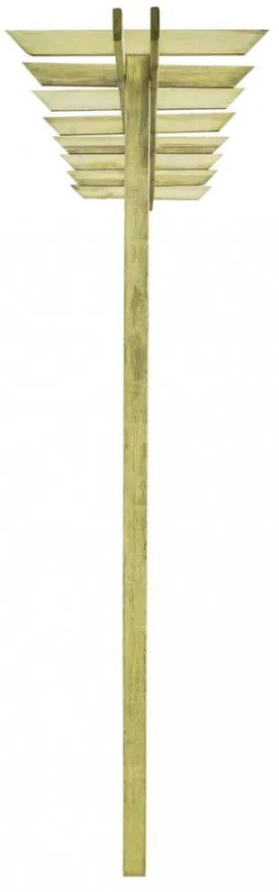 kerti pergola impregnált fenyőfalécekből 360 x 200 x 60 cm
