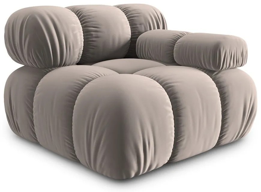 Világosbarna bársony kanapé modul (jobb oldali) Bellis – Micadoni