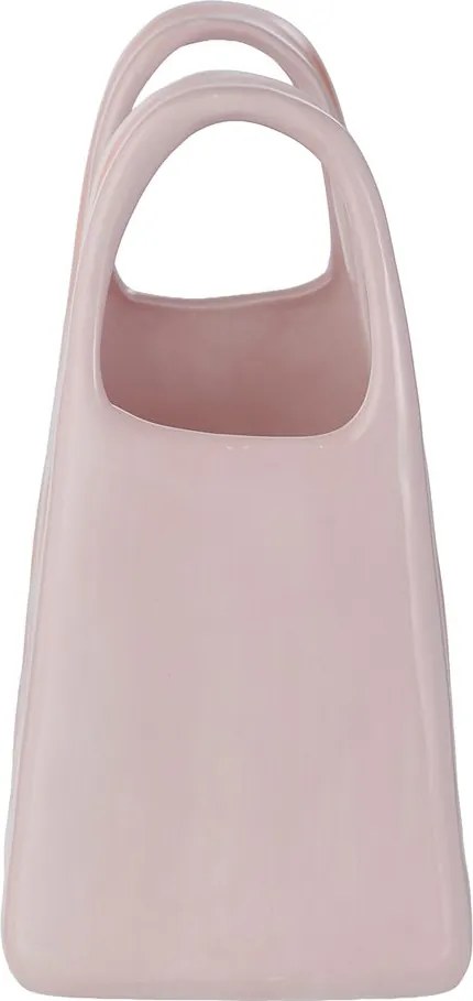 SHOPPING BAG kerámia váza 22 cm, csíkos