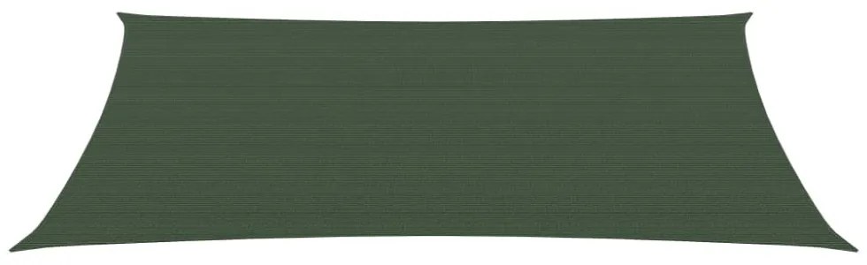 sötétzöld HDPE napvitorla 160 g/m² 6 x 8 m