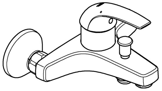 GROHE 23599000 - EUROSMART kádcsaptelep DN 15, fényes króm