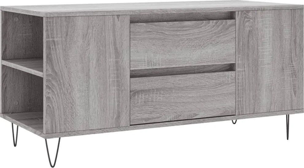 vidaXL szürke sonoma színű szerelt fa dohányzóasztal 102x44,5x50 cm