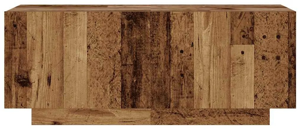 antik fa színű szerelt fa TV-szekrény LED-ekkel 200x35x40 cm