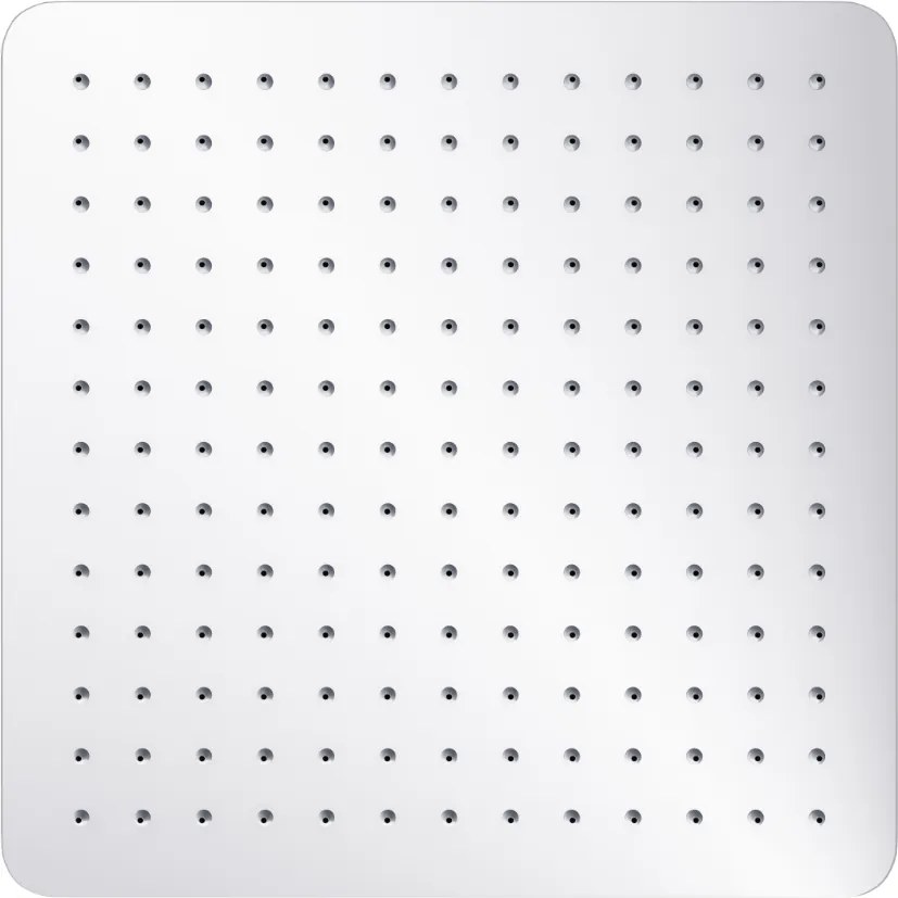 Esőztetőfej 40cm szögletes króm slim, rozsdamentes acél