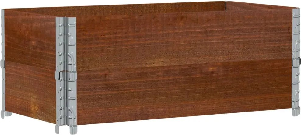 vidaXL 2 db barna tömör fenyőfa raklapmagasító 100 x 50 cm