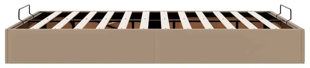 Ottomán ágykeret matrac nélkül cappucino 140x200 cm műbőr