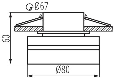 Kanlux 29234 - Beépíthető lámpa GOVIK GU10/10W fekete/arany